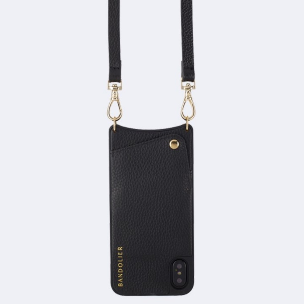 Bandolier Emma Leather Iphone Crossbody Case Black